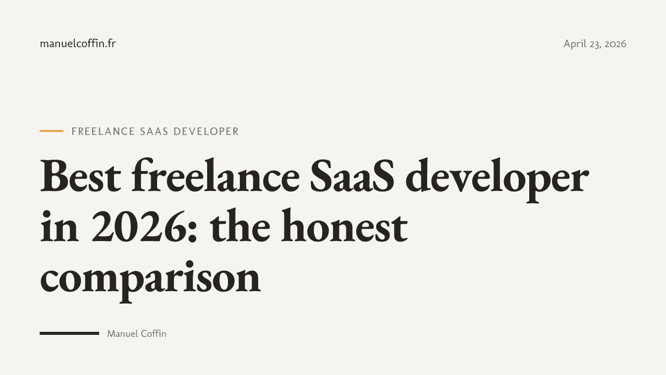 Comparison of the best freelance SaaS developers and platforms in 2026