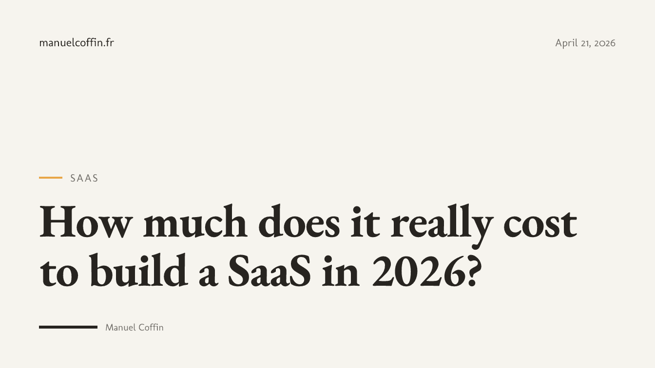 Comparison table of SaaS development costs in 2026: agency, freelancer, no-code