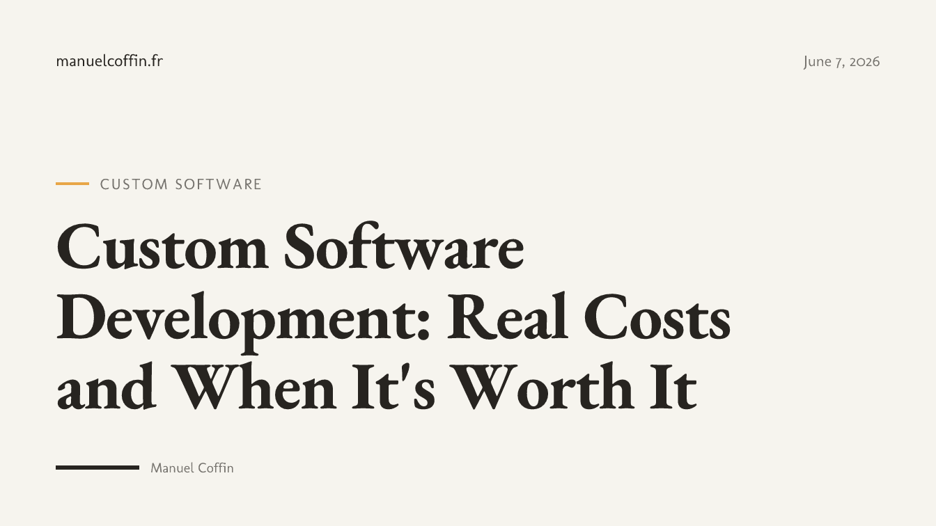 Custom software development guide: decision framework and price ranges for founders in 2026