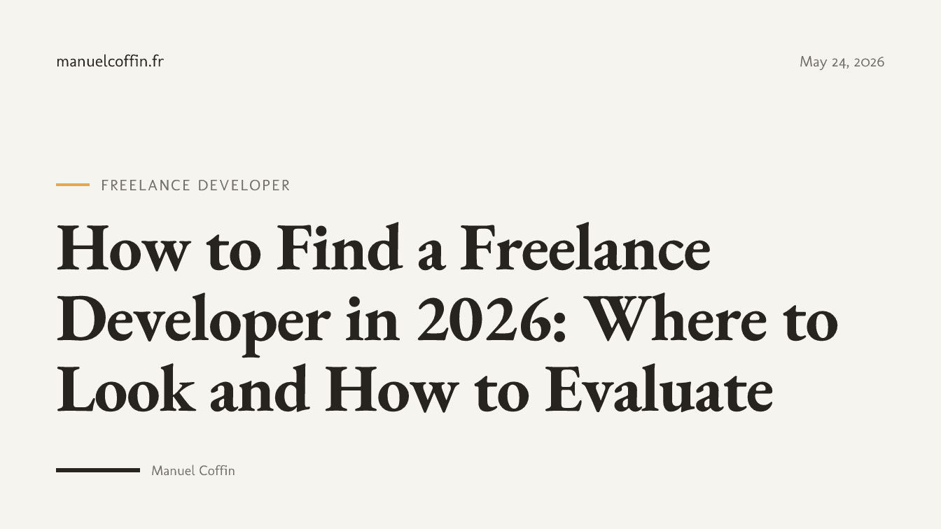 How to find a freelance developer in 2026: complete guide